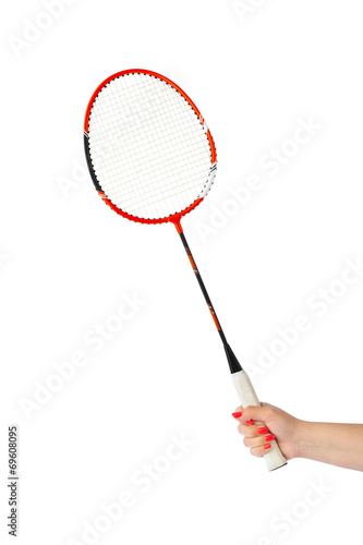 Hand with badminton racket © Nikolai Sorokin