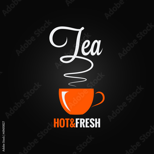 tea cup flavor design background