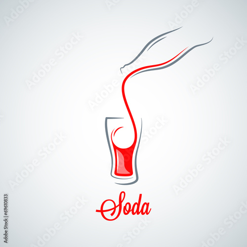 soda bottle splash design background