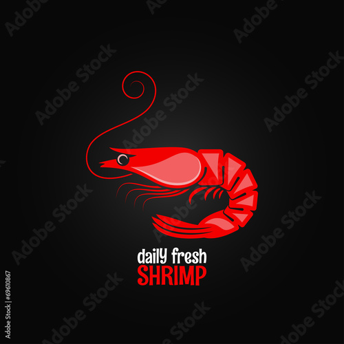 shrimp seafood menu design background
