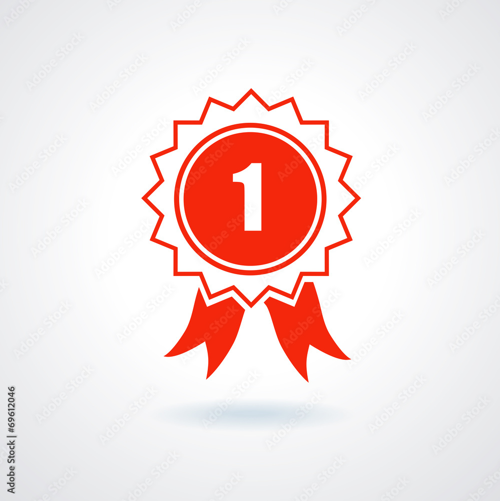 Badge With Ribbons or Award Icon Badge With Ribbons or Award Icon