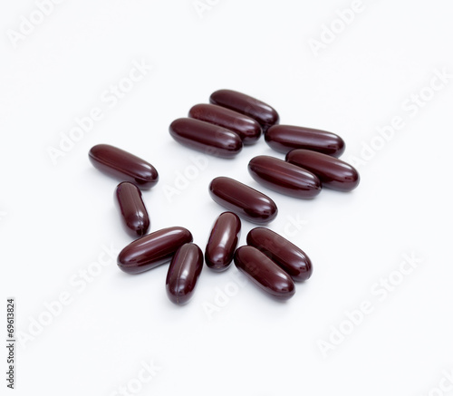 Brown tablet vitamin