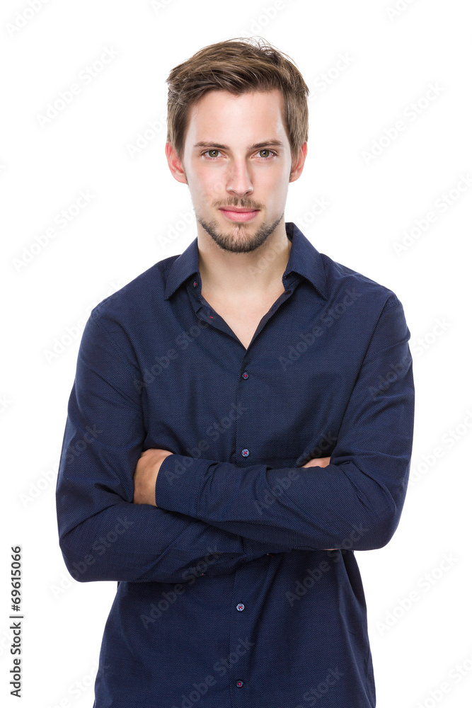 Caucasian man crosshand Caucasian man crosshand