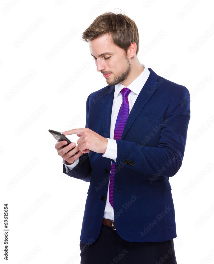Man use mobile phone
