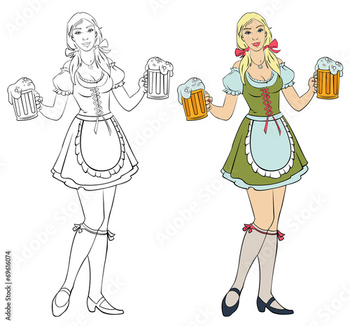 Oktoberfest - girl with beer