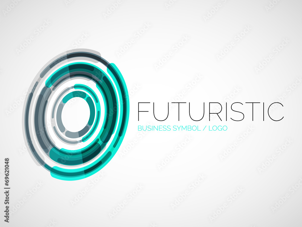 Futuristic circle business logo design Futuristic circle business logo design