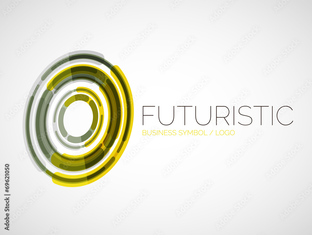 Futuristic circle business logo design Futuristic circle business logo design