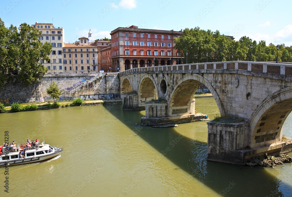 Naklejka premium Ponte Sisto in Rom