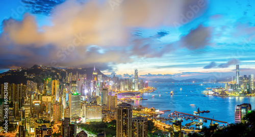 Aerial Panorama Hong Kong