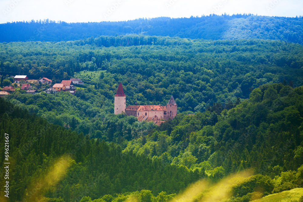Panorama of Krivoklat castle