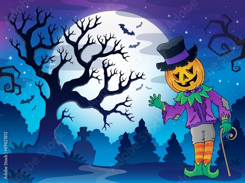 Scenery with Halloween character 2