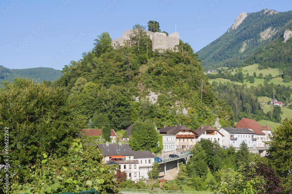 The village Losenstein in the Enns valley in Upper Austria