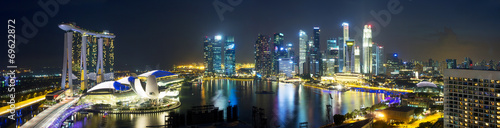 cityscape of singapore at night photo