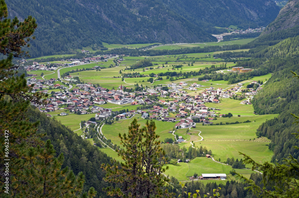 Mountain village in Otztal, Tirol, Austria
