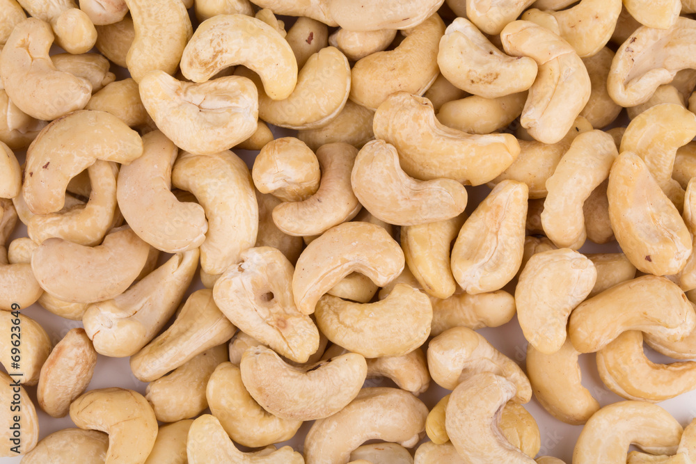 Close up of cashew nuts. Close up of cashew nuts.