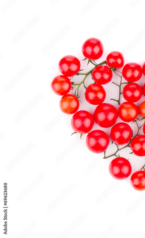 Half of heart from tomatoes. Half of heart from tomatoes.