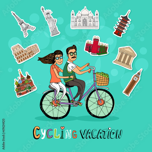 Couple on a Cycling Vacation