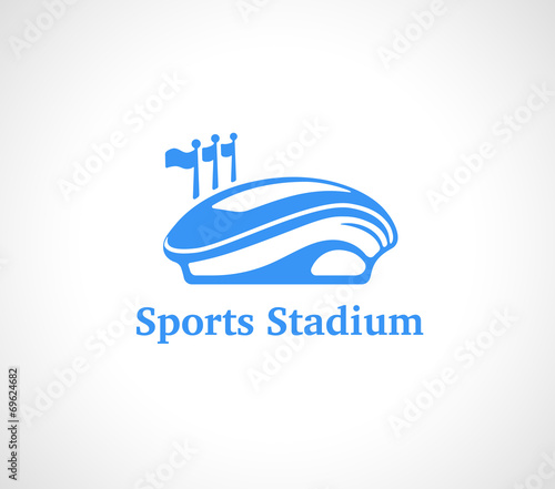 Sports Stadium Logo in Blue
