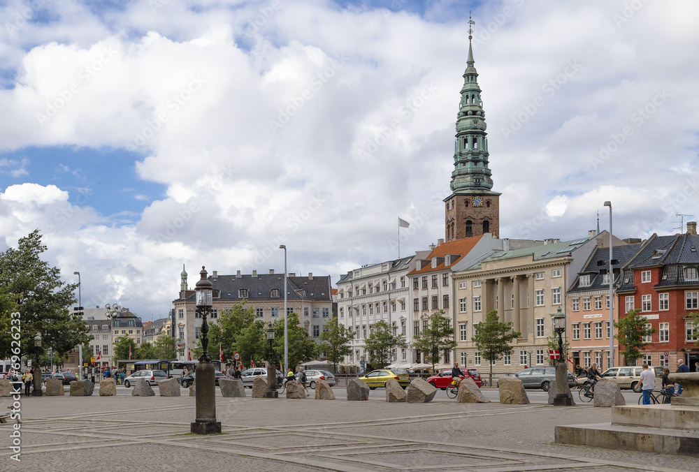 The area in front of the royal palace in Copenhagen