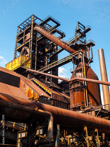 Blast furnace in steel factory