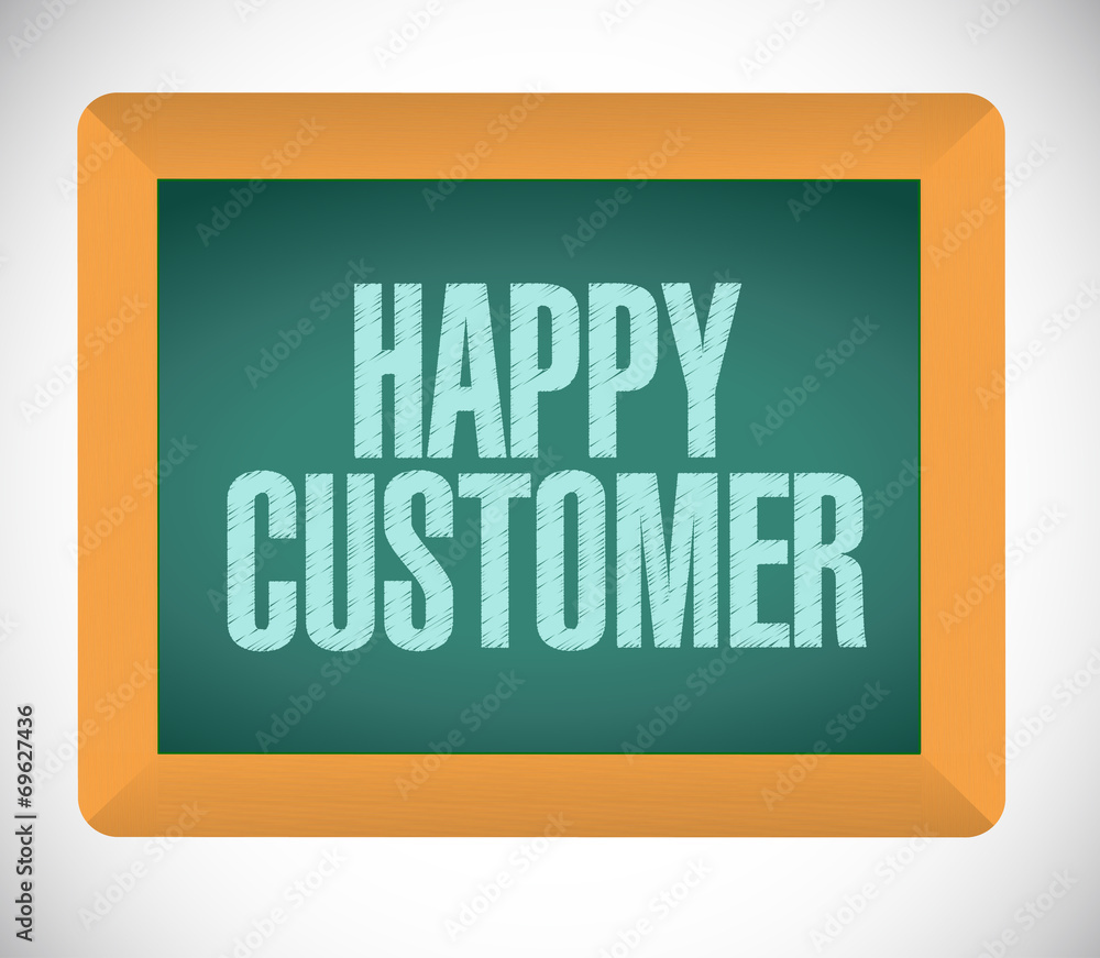 happy customer message illustration design happy customer message illustration design