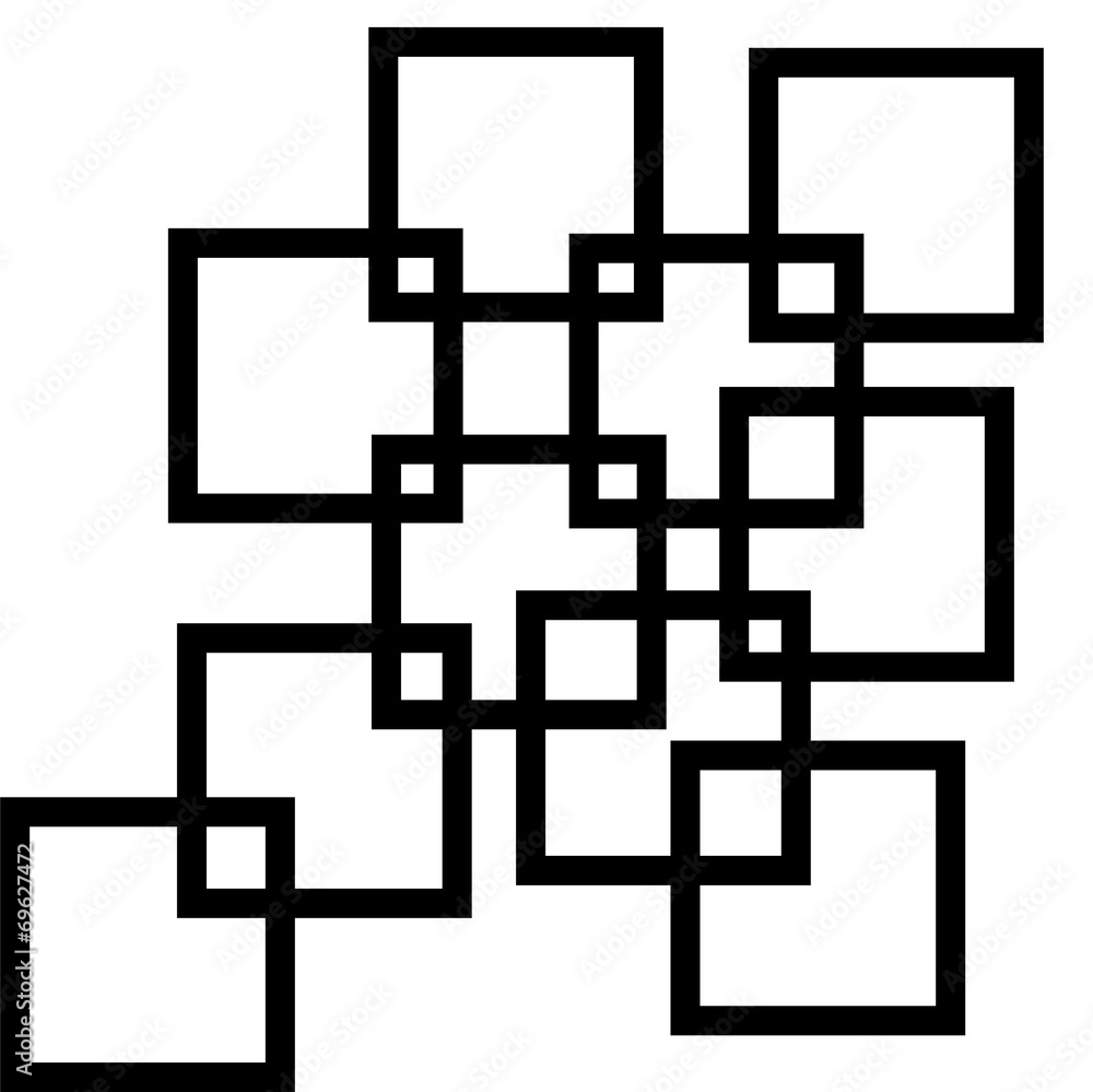 Abstract composition with squares-architectural design element Abstract composition with squares-architectural design element
