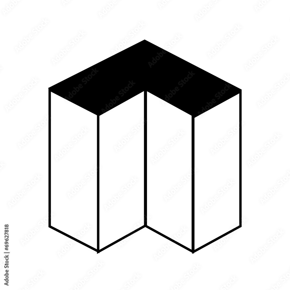 Isometric object- architectural 3d object-axonometric view Isometric object- architectural 3d object-axonometric view