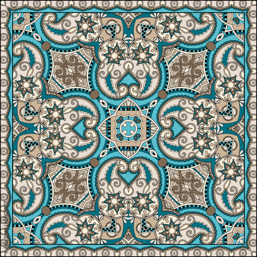 Traditional ornamental floral paisley bandanna
