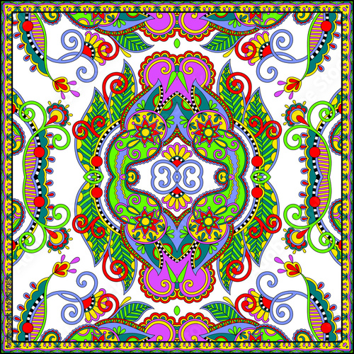 Traditional ornamental floral paisley bandanna