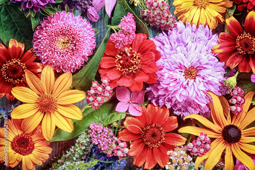 Fotografie, Tablou Festive vibrant floral background