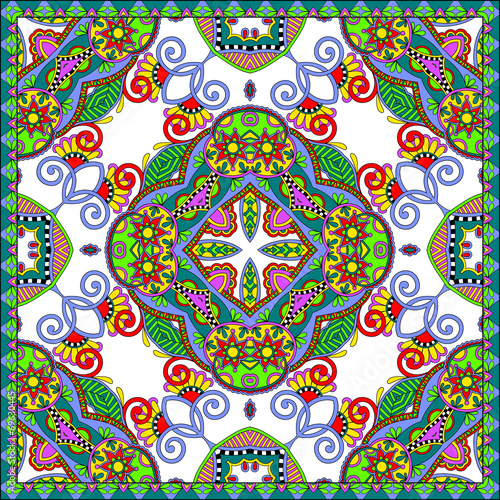 Traditional ornamental floral paisley bandanna