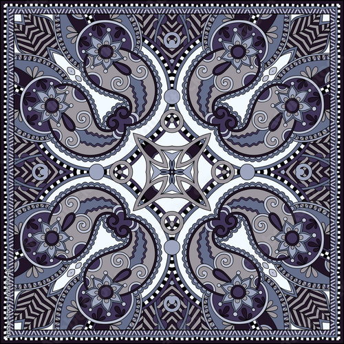 Traditional ornamental floral paisley bandanna