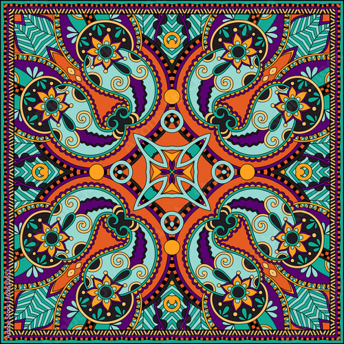 Traditional ornamental floral paisley bandanna