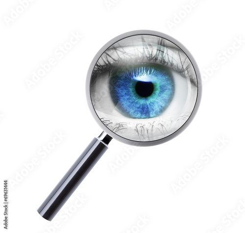 Auge mit Lupe