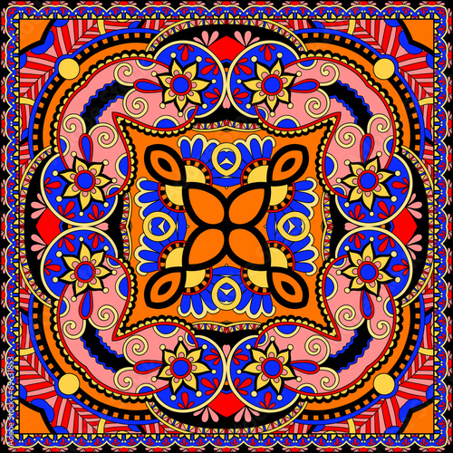 Traditional ornamental floral paisley bandanna