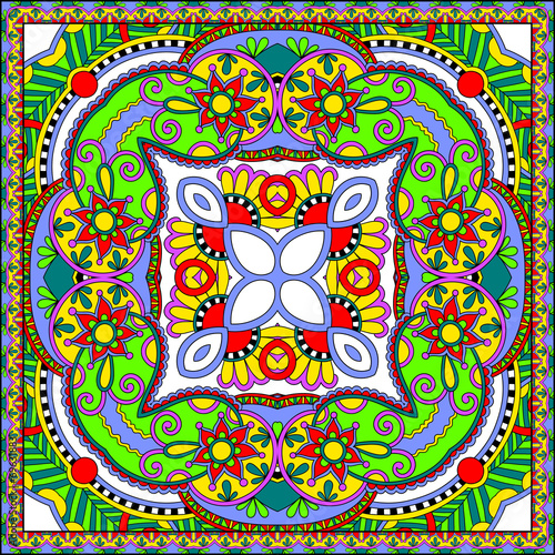 Traditional ornamental floral paisley bandanna