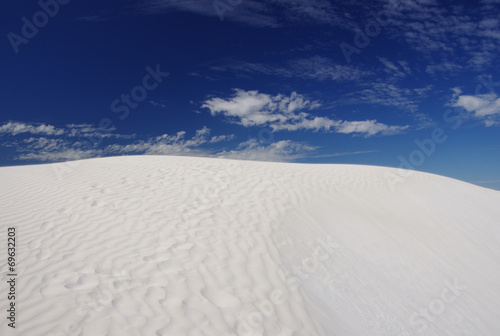 white sands and blue sky