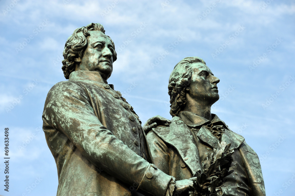 Goethe und Schiller Denkmal, Klassik, Theaterplatz, Weimar, Goethe und Schiller Denkmal, Klassik, Theaterplatz, Weimar,