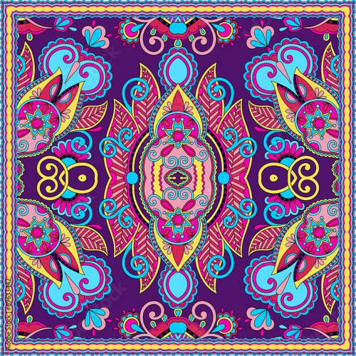 Traditional ornamental floral paisley bandanna