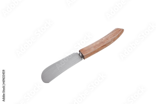 butter knife on white background photo