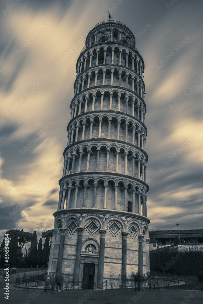 Pisa tower, special photographic processing.