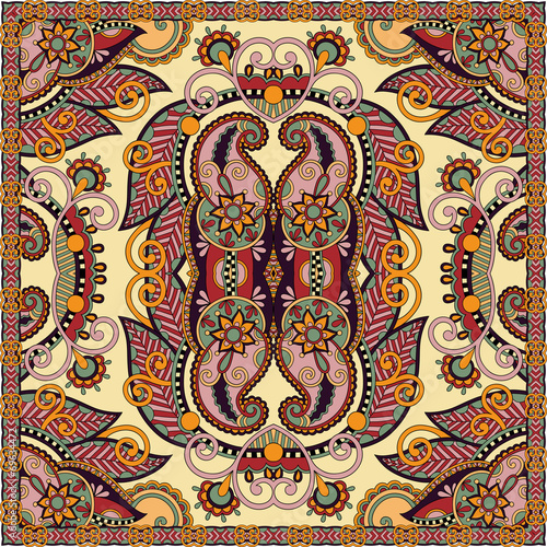 Traditional ornamental floral paisley bandanna