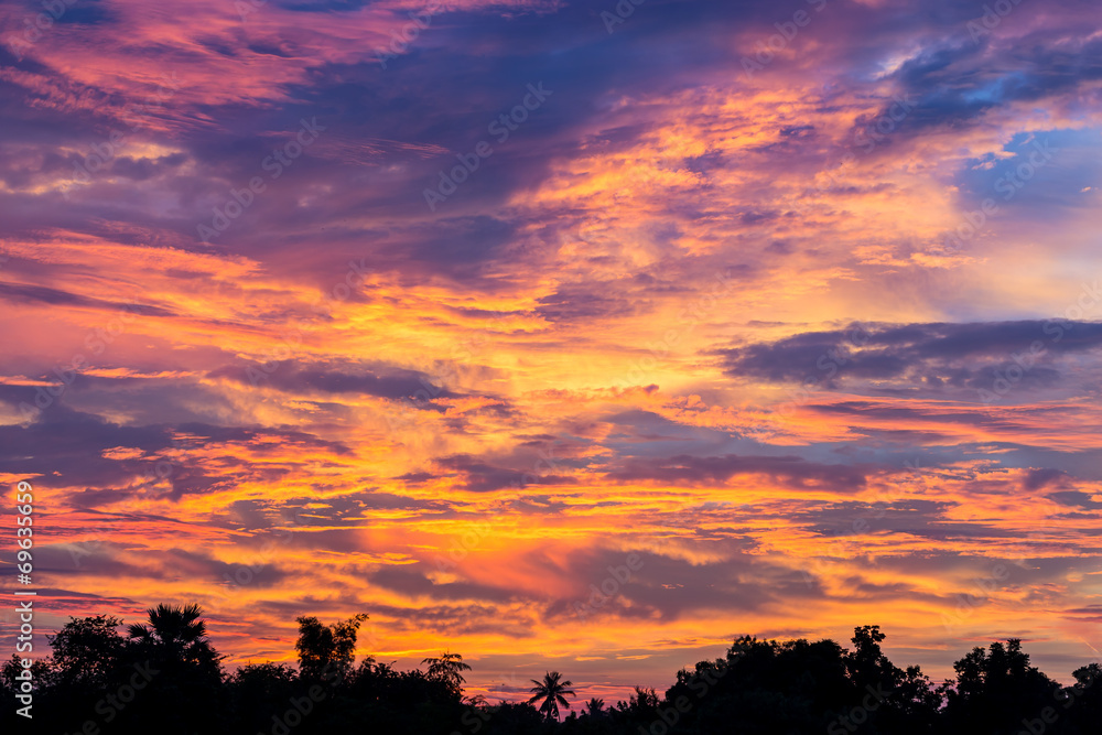 Beautiful sky at dawn