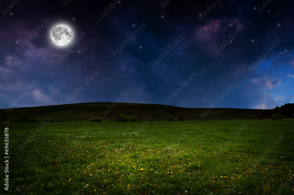 Naklejka premium Night background. Elements of this image furnished by NASA.