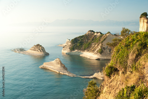 Cape Drastis at sunset, Corfu Island, Greece