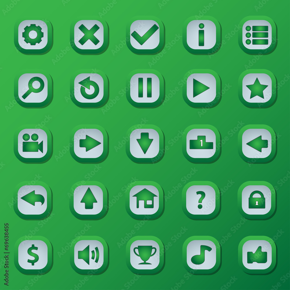 icon game button icon game button