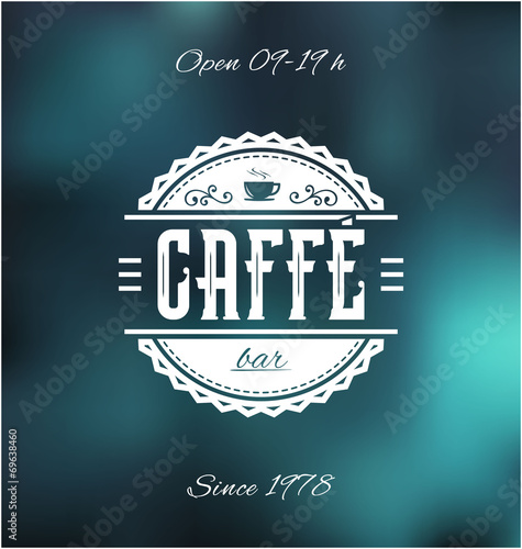 Caffe Bar Label
