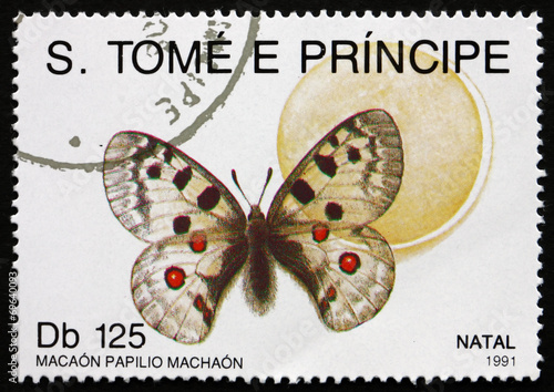 Postage stamp Sao Tome and Principe 1991 Macaon Papilio Machaon photo