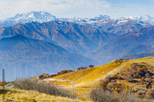 Vászonkép Mountain view from Mottarone, Italy