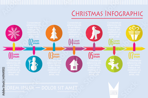 Christmas infographic, vector